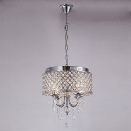 1 luz moderna contemporânea pendente com cúpula de cristal