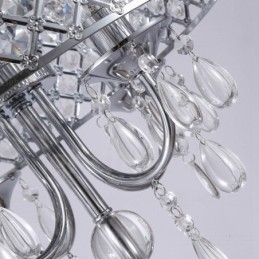 1 luz moderna contemporânea pendente com cúpula de cristal