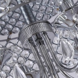 1 luz moderna contemporânea pendente com cúpula de cristal