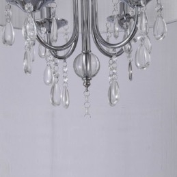 1 luz moderna contemporânea pendente com cúpula de cristal