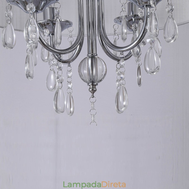 1 luz moderna contemporânea pendente com cúpula de cristal