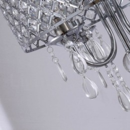 1 luz moderna contemporânea pendente com cúpula de cristal