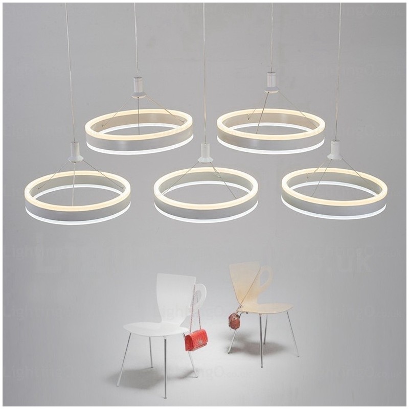 Luminária pendente moderna contemporânea de 2 luzes com cúpula de acrílico