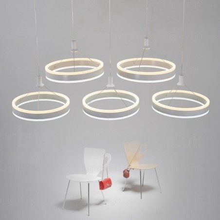 Luminária pendente moderna contemporânea de 2 luzes com cúpula de acrílico Luminária pendente moderna contemporânea de 2 luzes com cúpula de acrílico