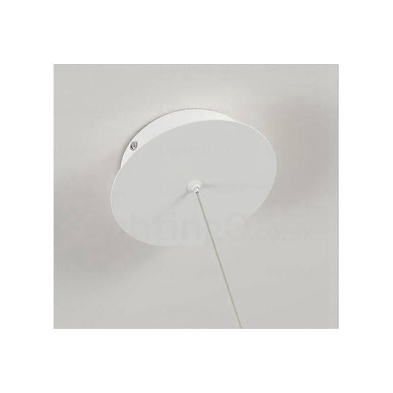 Luminária pendente moderna contemporânea de 2 luzes com cúpula de acrílico