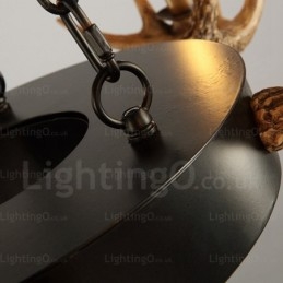 9 Luz Vintage Retro Rústico Chifre Lustre Pendente Luz