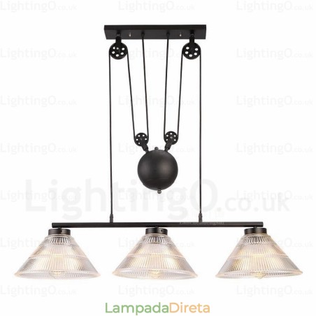 Luminária pendente moderna contemporânea de 2 luzes com cúpula de vidro Luminária pendente moderna contemporânea de 2 luzes com cúpula de vidro