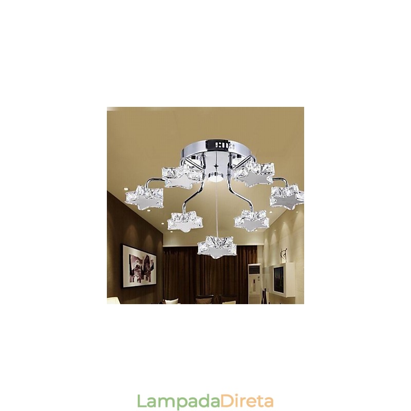 Montagem embutida 7 luzes moderno galvanizado inoxidável