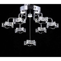 Montagem embutida 7 luzes moderno galvanizado inoxidável