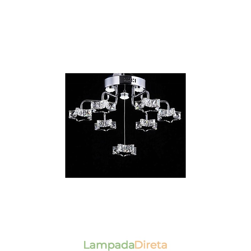 Montagem embutida 7 luzes moderno galvanizado inoxidável