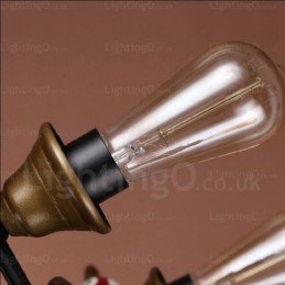 4 Luzes Country Rústico Vintage Retro Pendente Luz