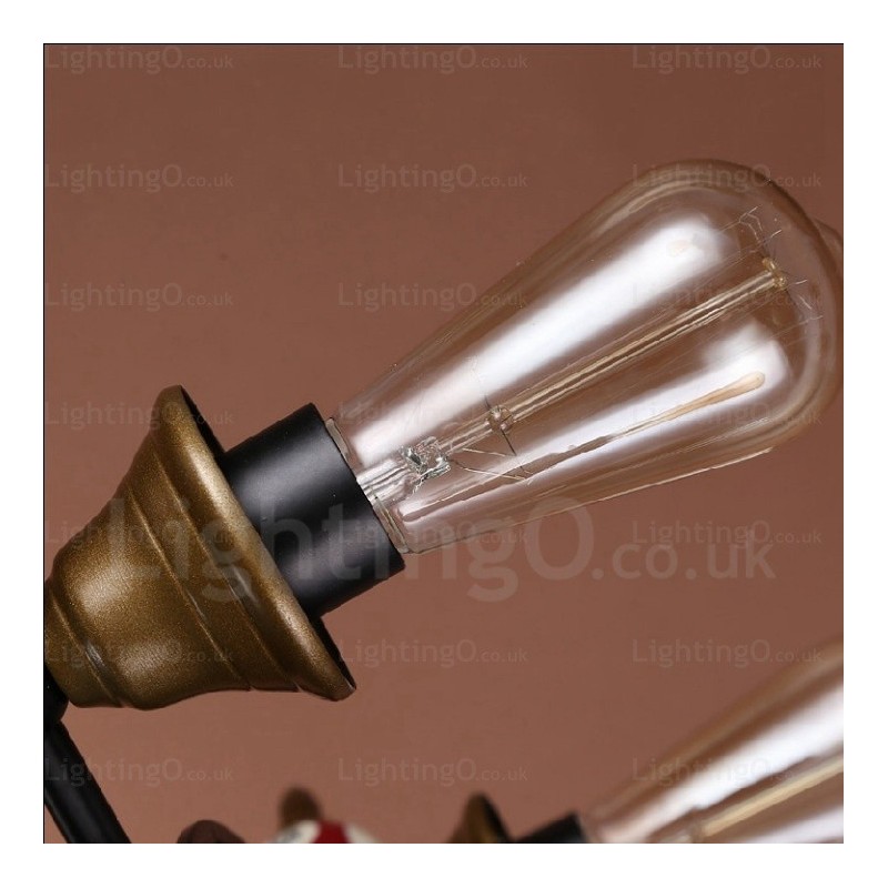 4 Luzes Country Rústico Vintage Retro Pendente Luz