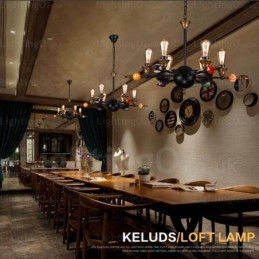 4 Luzes Country Rústico Vintage Retro Pendente Luz