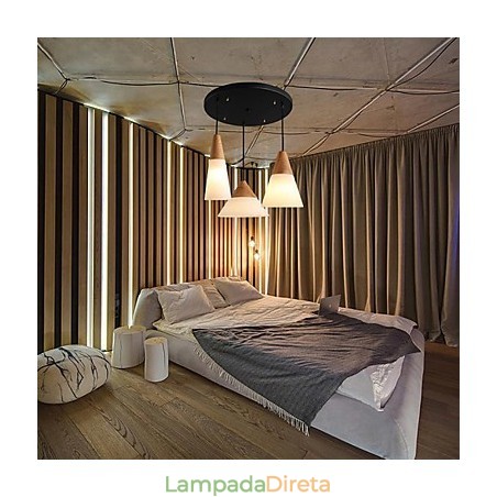 Lustre Mini Estilo Moderno Contemporâneo Metal 3 Luzes Pendentes Lustre Mini Estilo Moderno Contemporâneo Metal 3 Luzes Pendentes