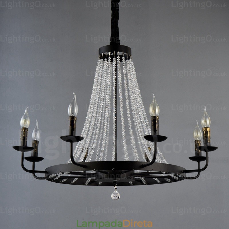 Luminária pendente nórdica de 8 luzes