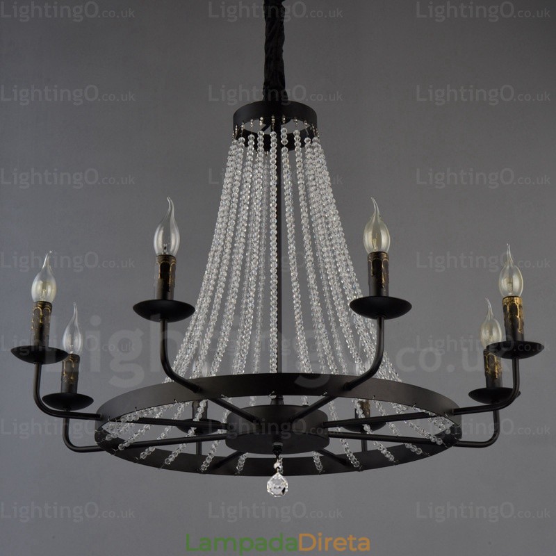 Luminária pendente nórdica de 8 luzes