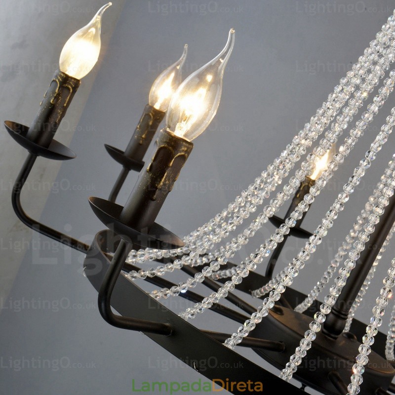 Luminária pendente nórdica de 8 luzes