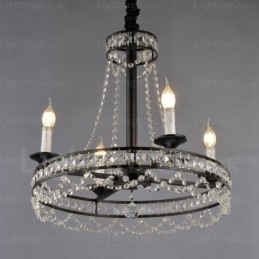 Luminária pendente rústica de 4 luzes