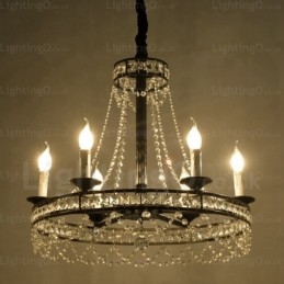 Luminária pendente rústica de 4 luzes