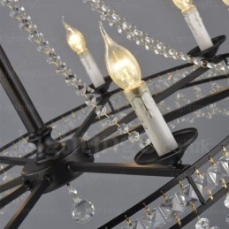 Luminária pendente rústica de 4 luzes