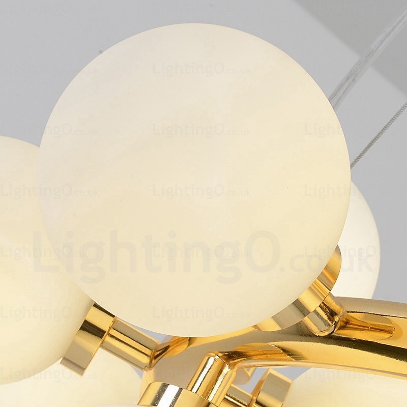 Luminária pendente nórdica de 25 luzes com cúpula de vidro