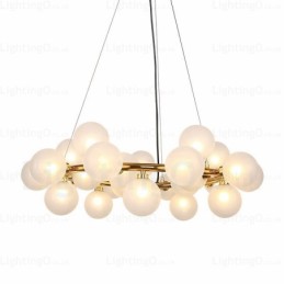 Luminária pendente nórdica de 25 luzes com cúpula de vidro