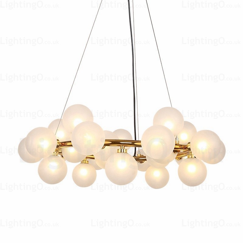 Luminária pendente nórdica de 25 luzes com cúpula de vidro