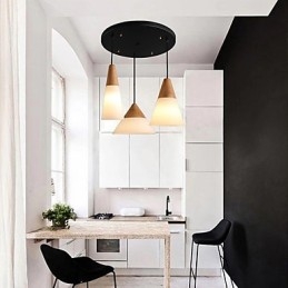 Lustre Mini Estilo Moderno Contemporâneo Metal 3 Luzes Pendentes