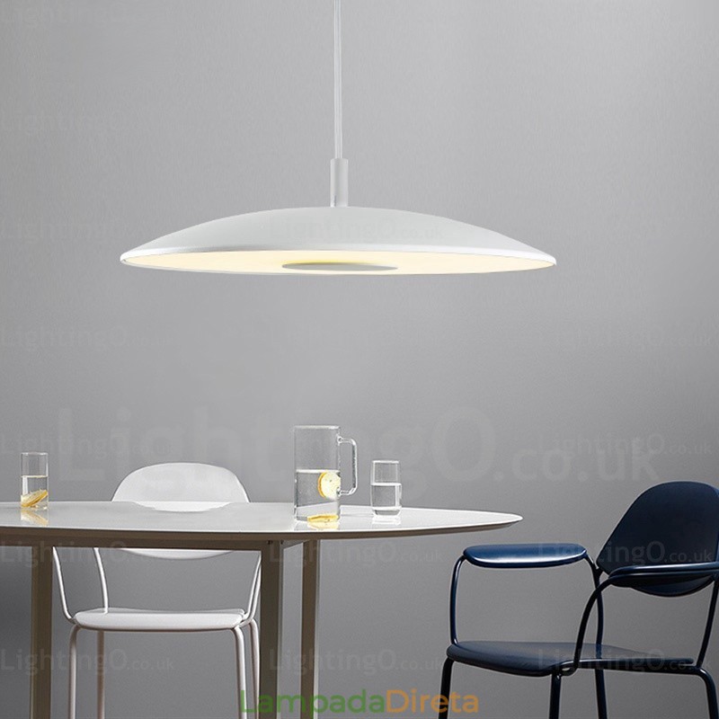 1 luz moderna contemporânea pendente com cúpula de vidro
