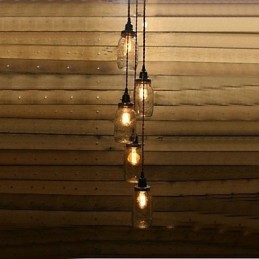 O estilo country norte-americano do lustre de garrafa de arte americana