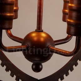 Luminária pendente retrô vintage de 4 luzes