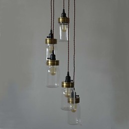 O estilo country norte-americano do lustre de garrafa de arte americana