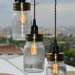 O estilo country norte-americano do lustre de garrafa de arte americana