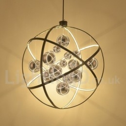Diâmetro 50CM 80CM Lustre Globo Vintage Cor Enferrujada Luz Pendente