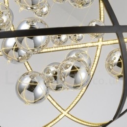 Diâmetro 50CM 80CM Lustre Globo Vintage Cor Enferrujada Luz Pendente
