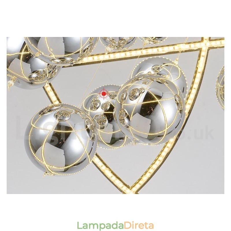 Diâmetro 50CM 80CM Lustre Globo Vintage Cor Enferrujada Luz Pendente