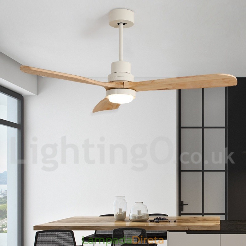 Ventilador de teto nórdico moderno contemporâneo de 36" 42" 52"