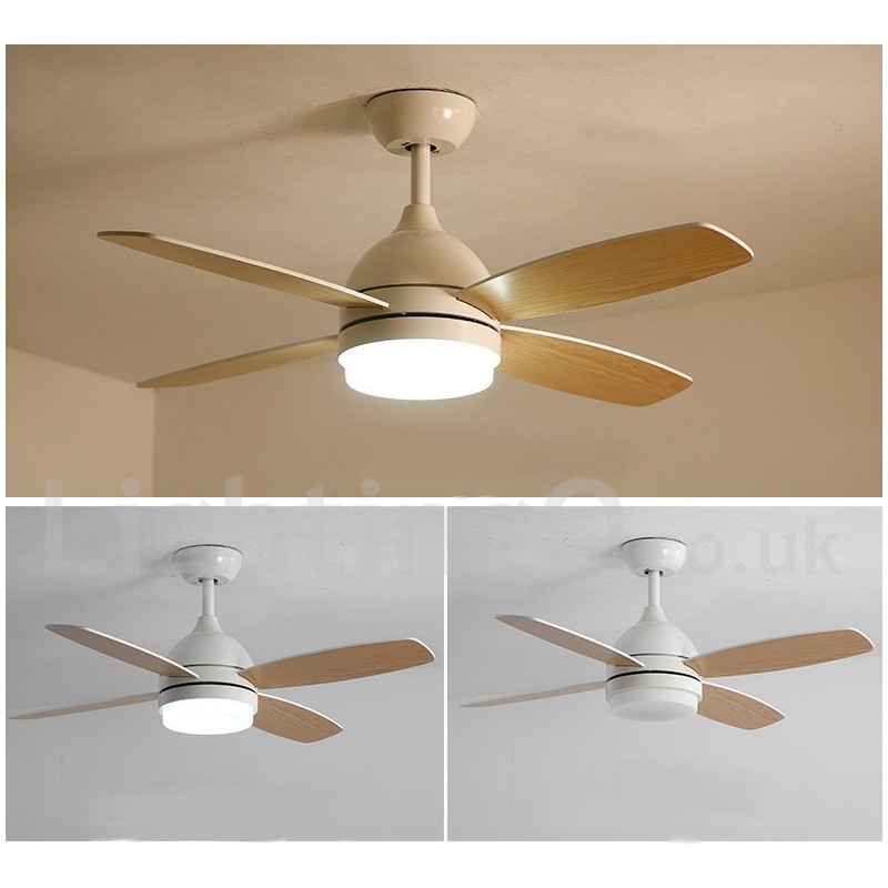 Ventilador de teto moderno e contemporâneo country nórdico de 42 pol.