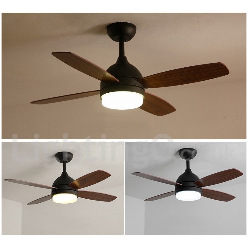 Ventilador de teto moderno e contemporâneo country nórdico de 42 pol.