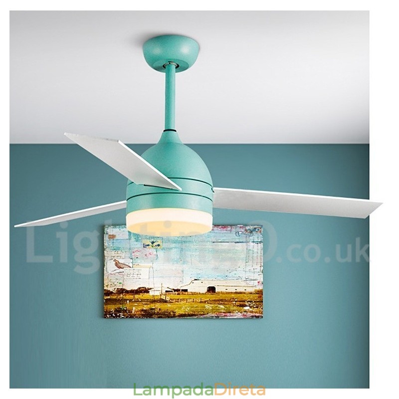 Ventilador de teto moderno contemporâneo nórdico vintage de 42" e 48"