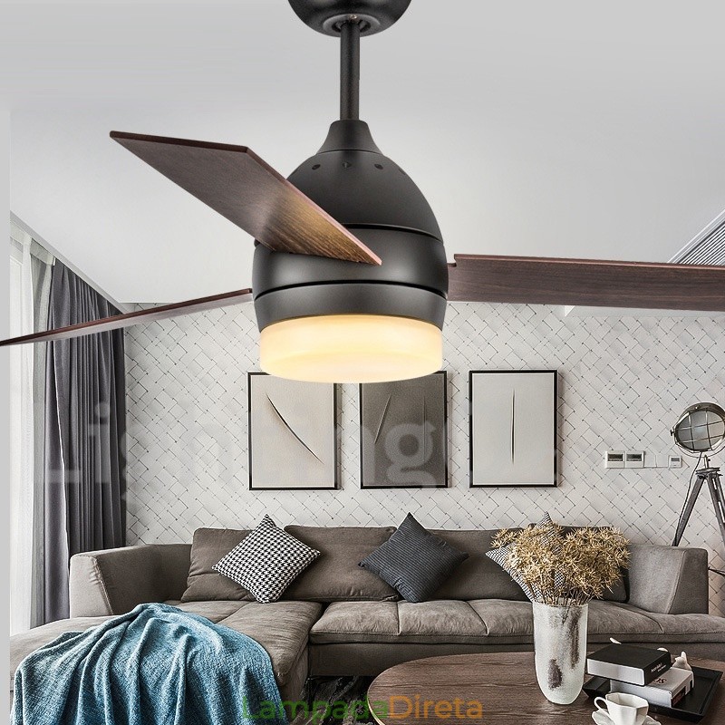 Ventilador de teto moderno contemporâneo nórdico vintage de 42" e 48"