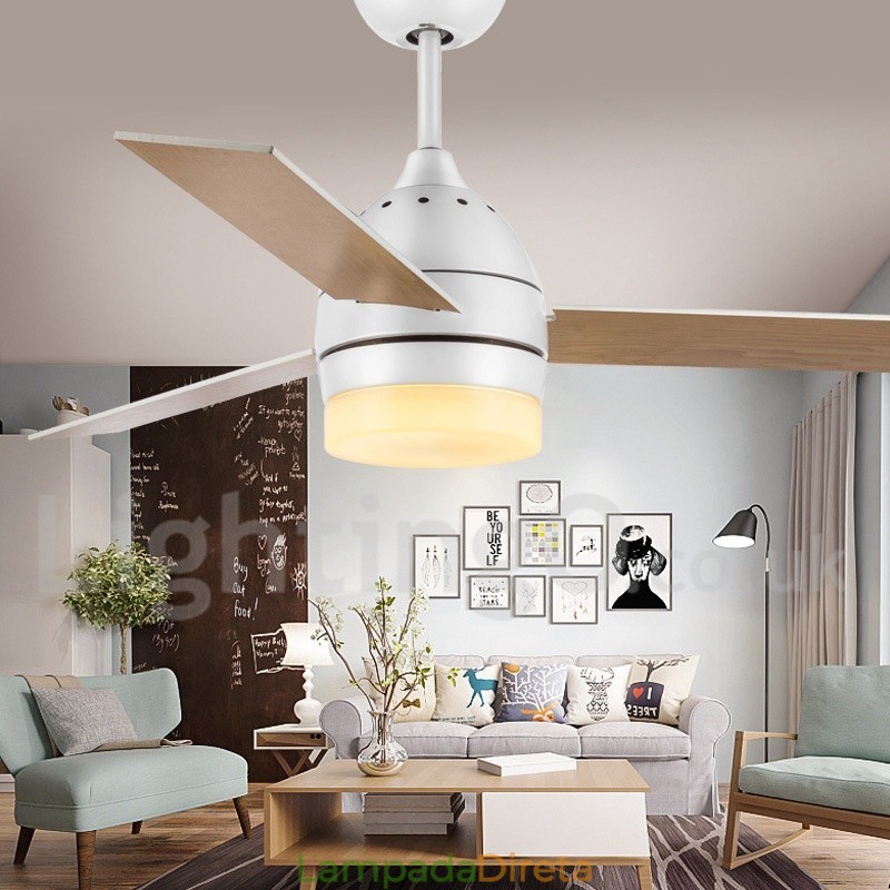 Ventilador de teto moderno contemporâneo nórdico vintage de 42" e 48"