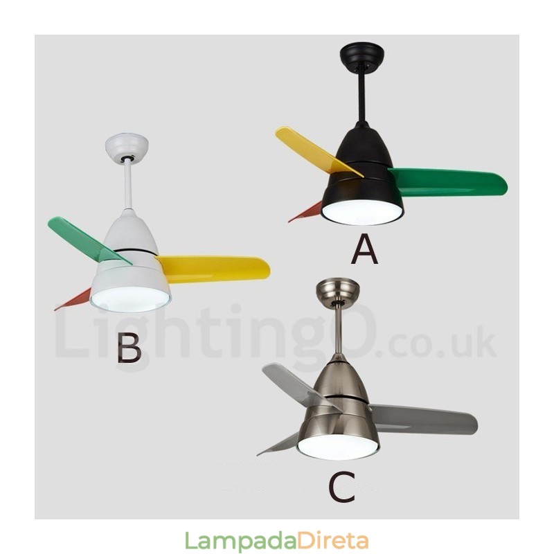 Ventilador de teto moderno contemporâneo de 26"