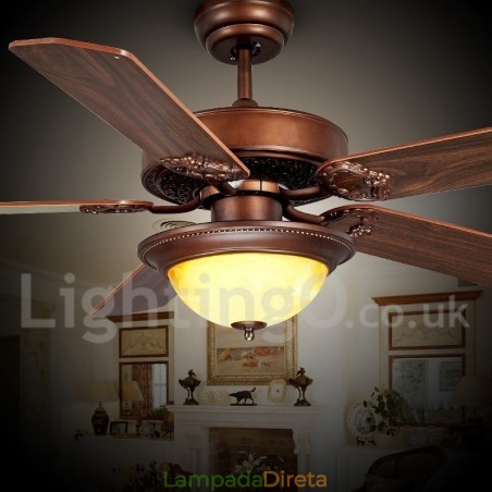 Ventilador de teto vintage country retrô rústico lodge de 48" e 52" Ventilador de teto vintage country retrô rústico lodge de 48" e 52"