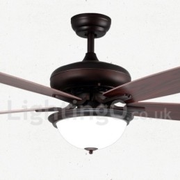 Ventilador de teto vintage Country Retro Rustic Lodge de 52"
