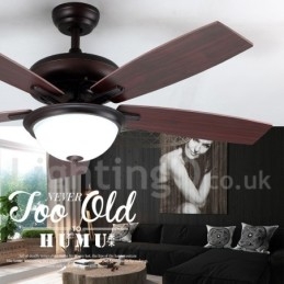 Ventilador de teto vintage Country Retro Rustic Lodge de 52"