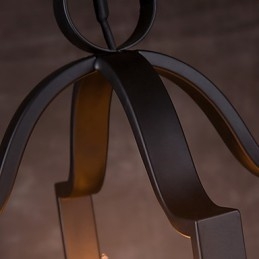 Luminária pendente de ferro minimalista vintage com 4 luzes