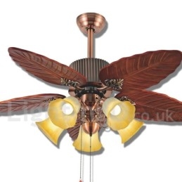 Ventilador de teto vintage Country Retro Rustic Lodge de 48"