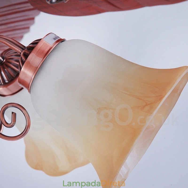 Ventilador de teto vintage Country Retro Rustic Lodge de 48"