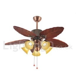 Ventilador de teto vintage Country Retro Rustic Lodge de 48"